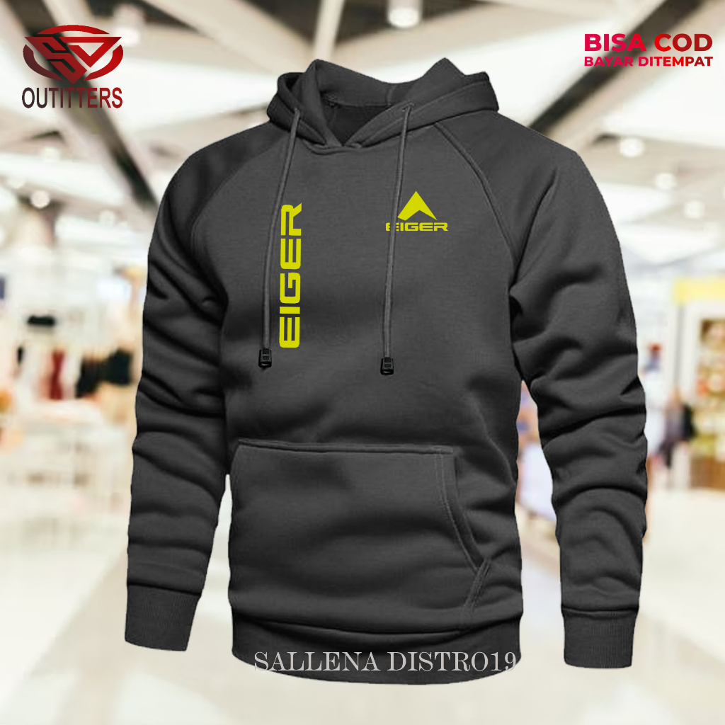 COD Hoodie Jumper 1205 kirka Text Kuning premium /Pria Wanita Quality Distro Sablon TERBAR hoodie te