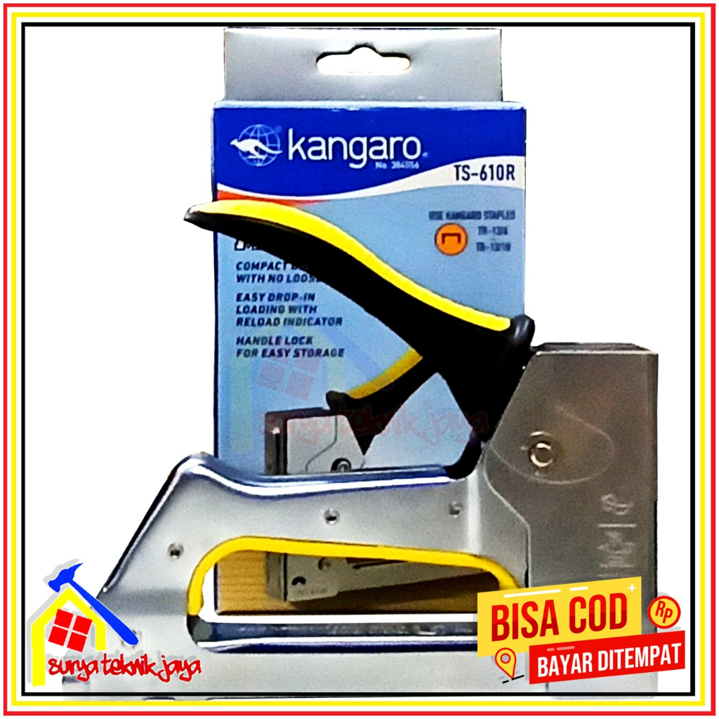 

[cuci gudang] Gun Tacker Kangaro TS-610R Stapler Staples Best Quality