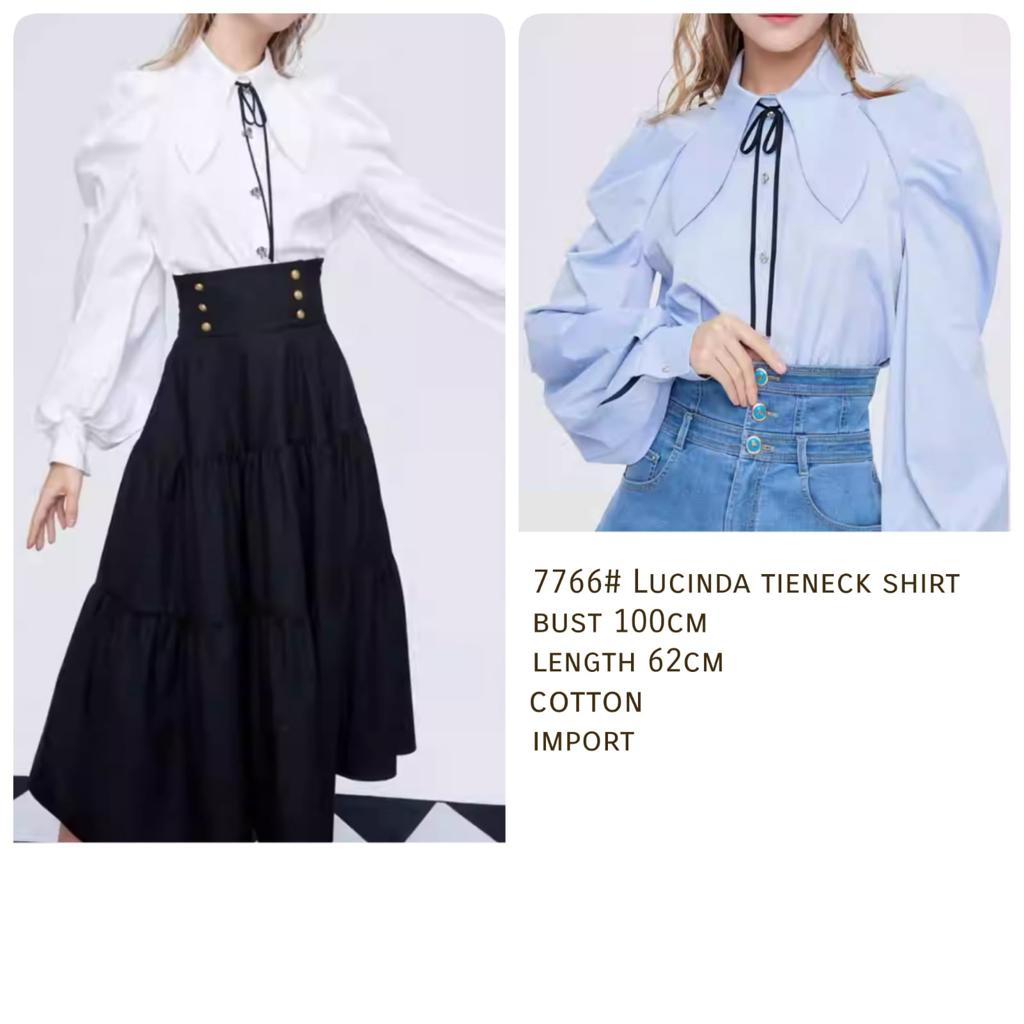 GROSIR FASHION 7766# lucinda tieneck shirt FASHION WANITA three m threem 3m 3ms TM