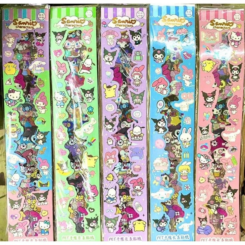 

stiker sandrio stiker mixue tempel isi 20 pcs panjang 30 cm stiker timbul