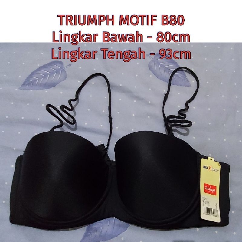 TRIUMPH BRA BH HITAM TALI MOTIF B 80