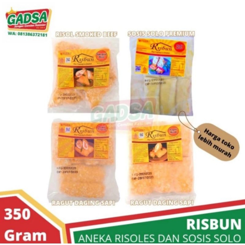 

RISBUN Risol Smoke Beef Ragut Ayam Ragut Daging Sosis Solo Premium