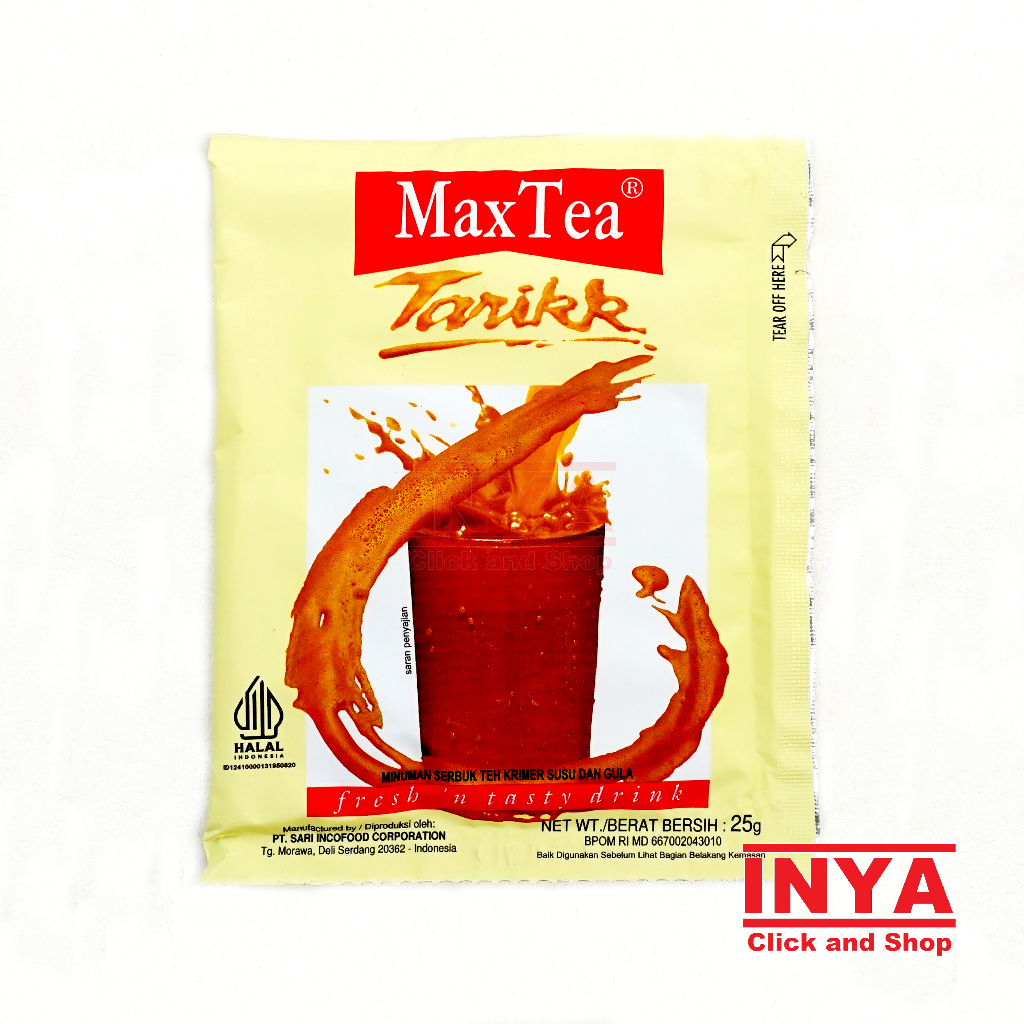 

Max Tea Tarikk 25gr Sachet - Minuman Serbuk - Milk Tea Powder Drink