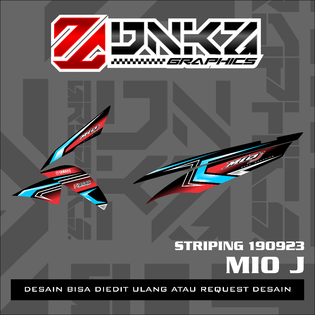 Stiker Mio J Decal Striping Mio J Premium Racing N190923 DNKZ