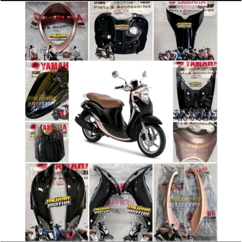 FULL BODY HALUS YAMAHA FINO 125 HITAM ORIGINAL YAMAHA