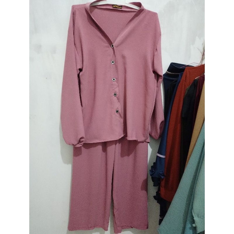 setelan crinkle jumbo