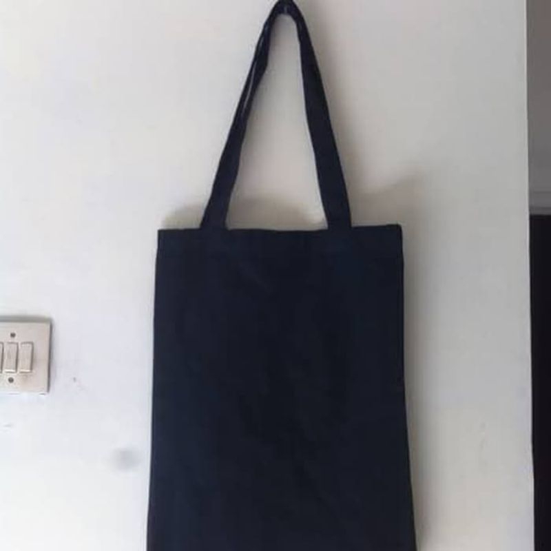 

totebag tas kanvas hitam polos 30x40