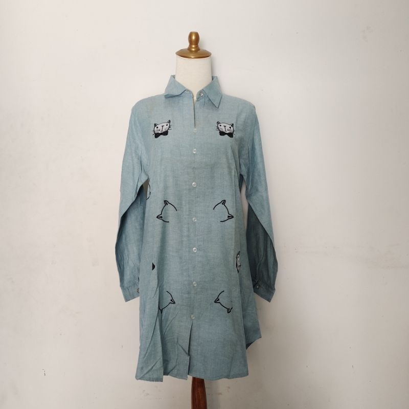 (PRELOVED) Kemeja panjang wanita Tunik/bordir/atasan