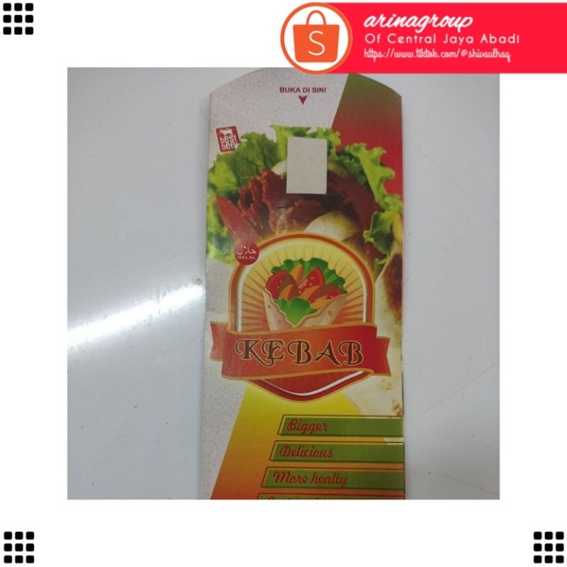 

100 LEMBAR KERTAS KEBAB TARIKAN BAHAN IVORI PUTIH UKURAN 24 × 9,2 CM HIGH QUALITY TEBAL PRODUK TERBARU | KOTAK KEBAB IVORI PUTIH KEKINIAN | DUS KEBAB VIRAL TIKTOK | KEMASAN KEBAB | BOX KEBAB 100 PCS MURAH | CENTRAL JAYA ABADI | ARINA SHIVA GROUP 6262