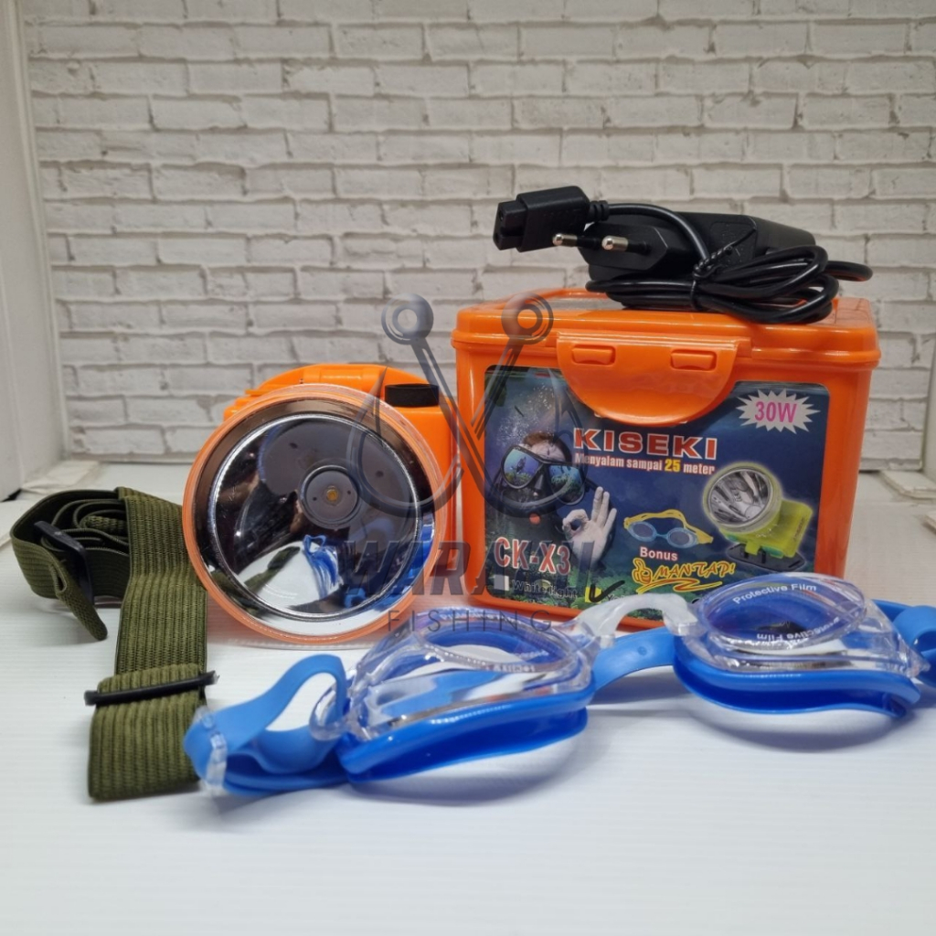 KISEKI Senter Selam / Kiseki CK-X3 30W Anti Air IP68 + Bonus Kacamata Selam