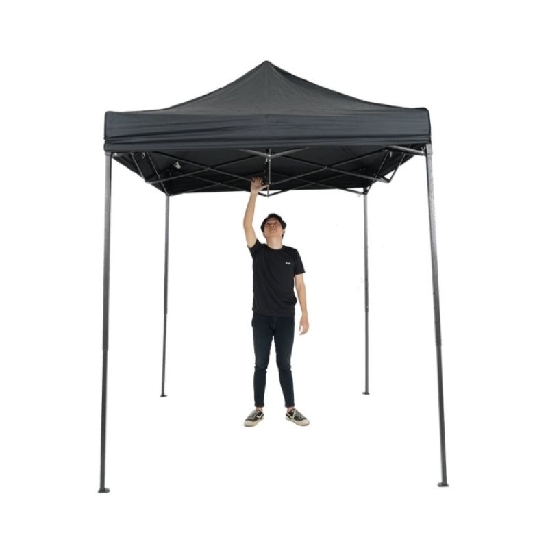 Tenda gazebo lipat 2x2 meter soleil-hitam