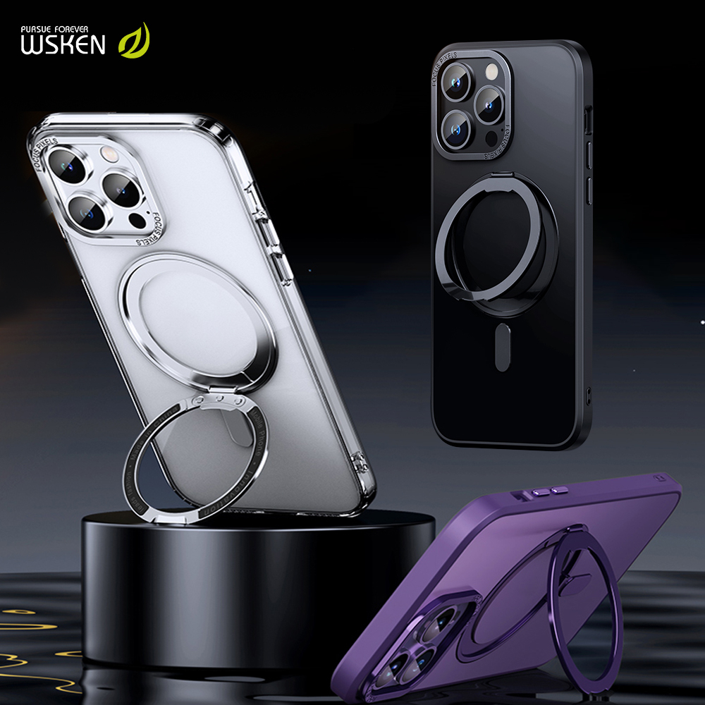 Wsken Magnetic Case Iphone 15 Pro Max - Case Iphone 14 Pro Fungsi Magnetik / Dudukan Yang Dapat