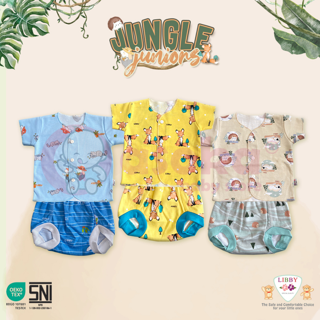 Libby Setelan Baju Pendek Celana POP Motif Jungle Juniors ASOKA