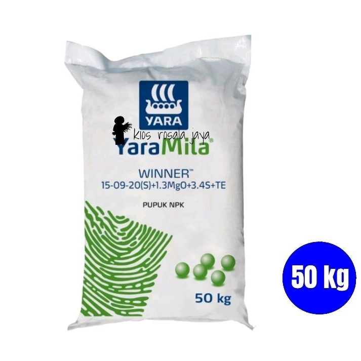 Pupuk NPK YaraMila WINNER 15-09-20 kemasan 50 kg