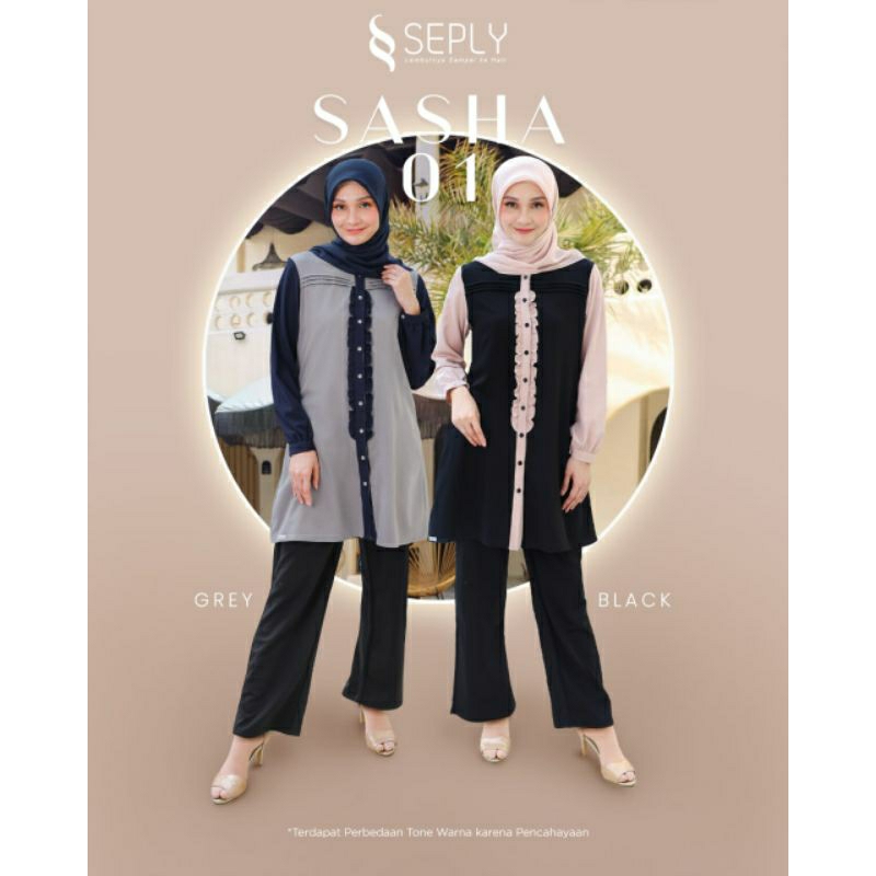 Seply Sasha 01 Black Atasan Tunik