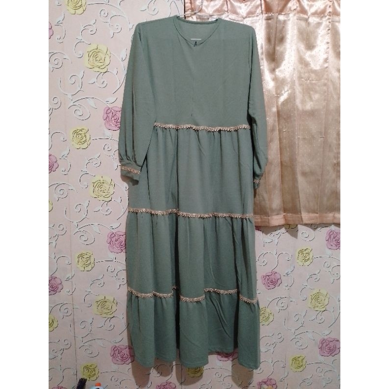 Preloved Gamis Wafel Velvet