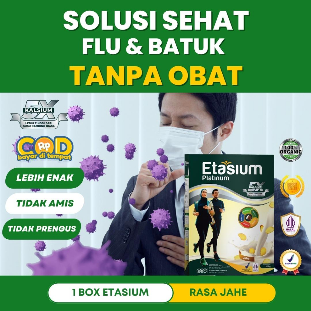 

Susu Kambing Etasium Jahe Ampuh Redakan Batuk dan Flu Solusi Sehat Susu Etawa Bubuk 200g