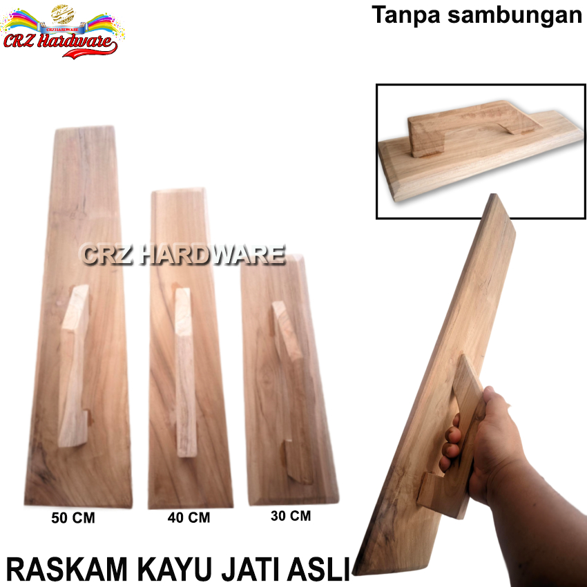Raskam Kayu Jati Reskam Gosokan Plester Acian Semen Dinding Tembok Lantai Reskam Aci