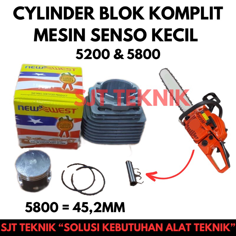 New West Blok Senso 5800 Cylinder Block Chainsaw 5800/568 Blok Senso 5200
