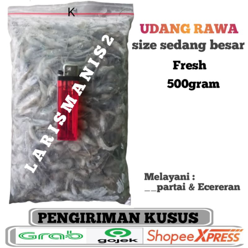 

Udang air tawar size besar beku -udang beku 500gram