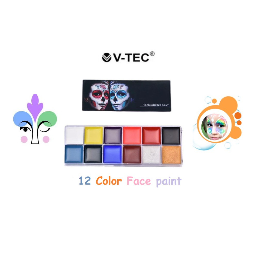 

V-TEC Painting Face & Body Paint Set 12 Color
