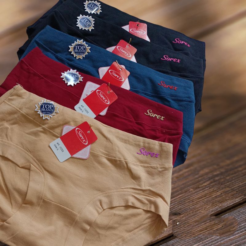 6 pcs celana dalam SOREX polos warna art:1232