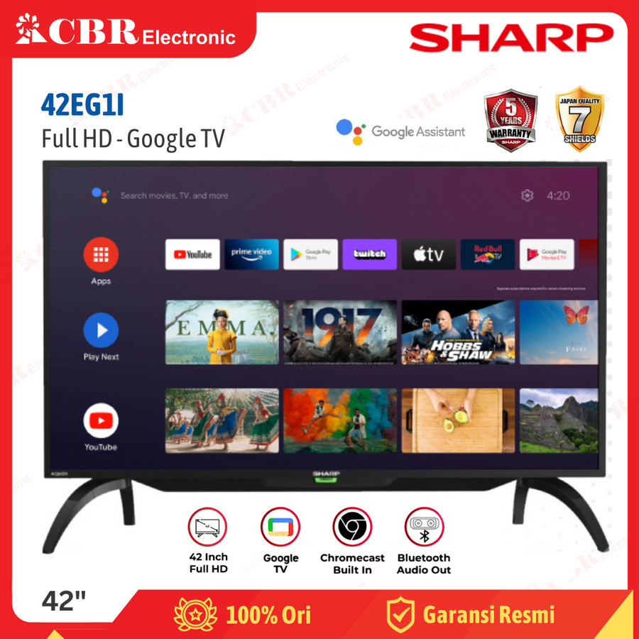 TV SHARP 42 Inch LED 42EG1I (Full HD-Google TV)