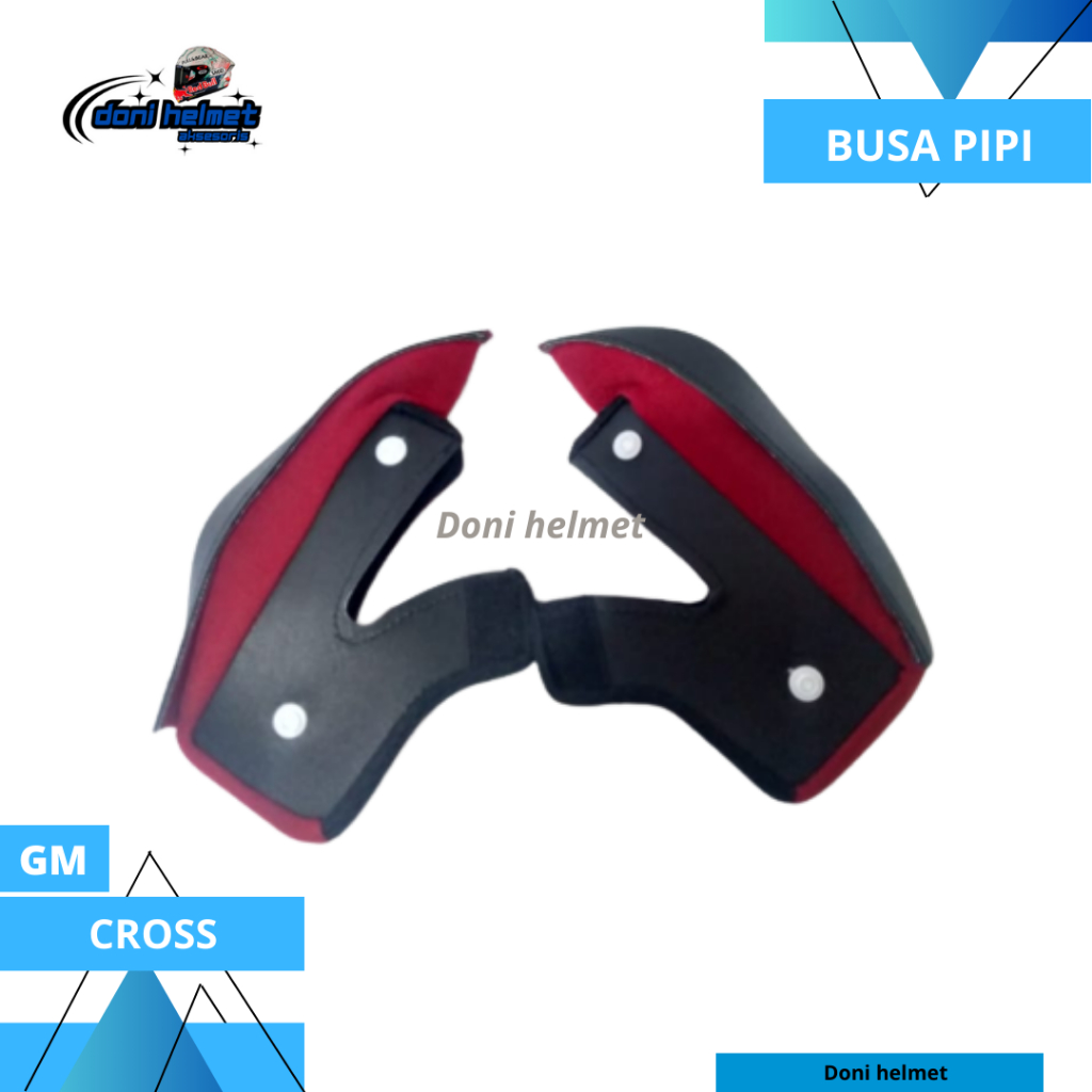 Busa Helm GM Cross Supercross Pipi S M L XL Cheek Pad Custom