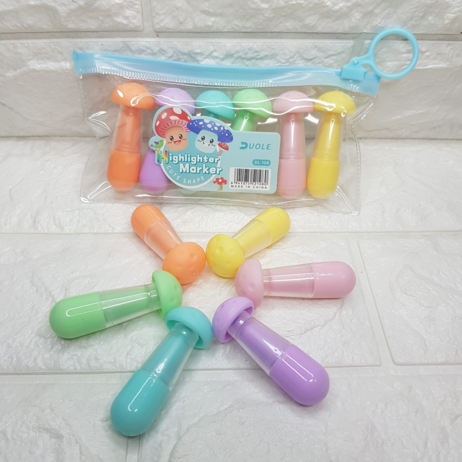 

MH - highlighter set ini 6 pcs - highlighter pastel - stabilo pastel