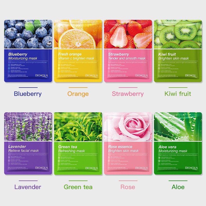 (acc ptk) Masker Wajah Bioaqua Sheet Mask BPOM Masker Topeng Bioaqua /masker bioqua / masker wajah B