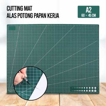 

[Gudang Storage Official] Working Pad Cutting Mat Alas Potong Papan Kerja A2 60 x 45 cm - Green