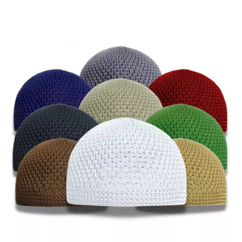 Peci Rajut Dewasa / Peci Rajut Tebal / Peci Rajut Murah / Kopiah / Peci polos / Peci Haji / Peci Teb