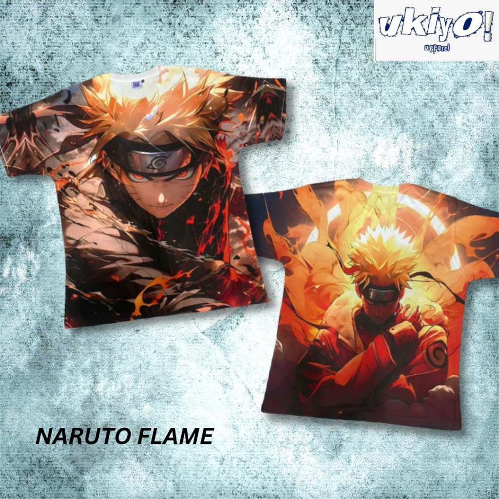 KAOS TAG THAILAND NARUTO FLAME AOP (ALL OF PRINT) | ANIME FULLPRINT FULL PRINT T-SHIRT