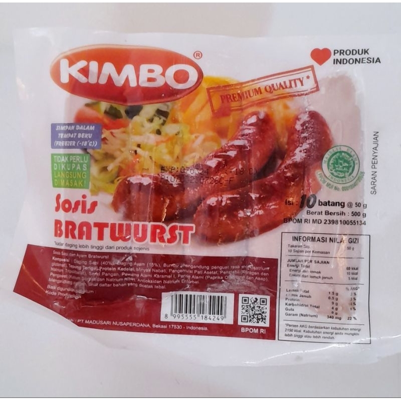 

Kimbo mini bratwurts 500gr