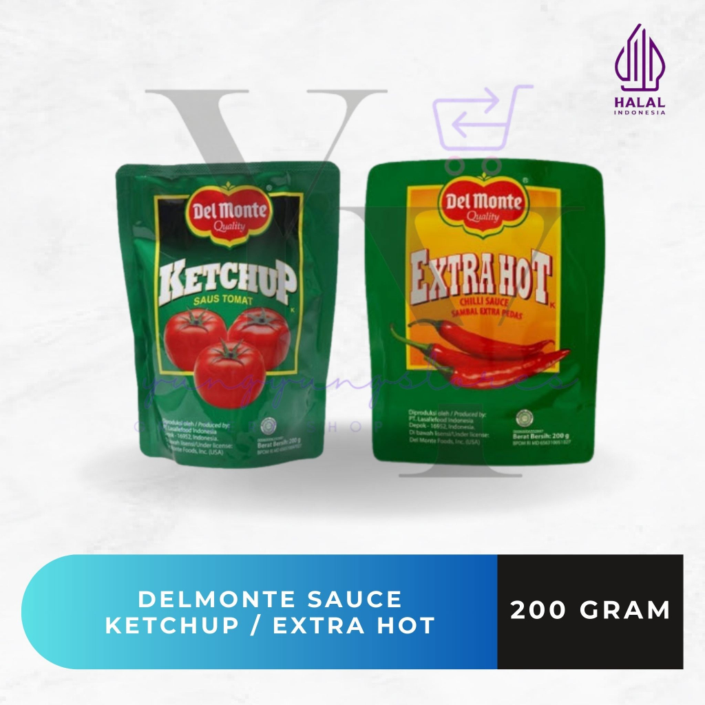 

Delmonte Saus Tomat Ketchup / Sambal Ekstra Hot Standing Pouch 200 gram