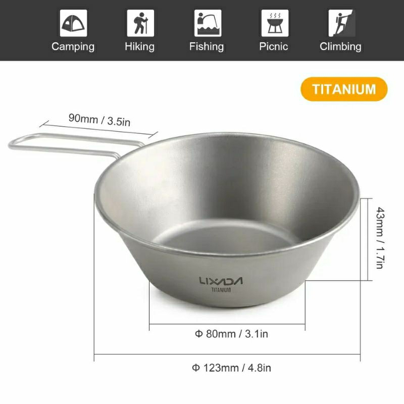 GELAS CANGKIR MANGKOK LIPAT MUG CUP SIERRA BOWL FOLDING STAINLESS STEEL TITANIUM ULTRALIGHT CAMPING 