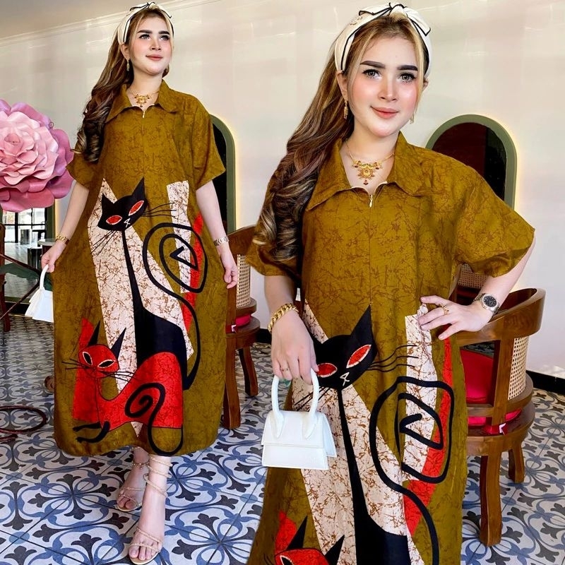 Daster Jumbo kerah Sarwendah Murah Adem busui bumil batik pekalongan grosir