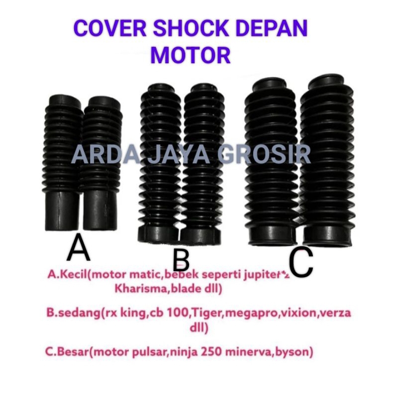 KARET SHOCK DEPAN,UNEVERSALPENUTUP SHOCK DEPAN,VARIO,BEAT,SCOOPY,MIO