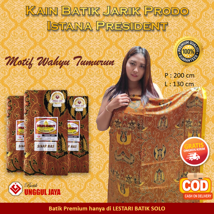 Kain Batik Solo Premium Jarik Jarek Batik Solo Panjang Motif Wahyu Tumurun Pria Wanita Pengantin