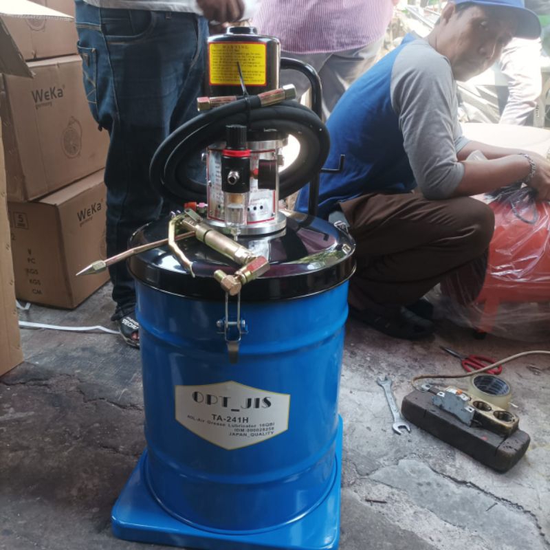 pompa gemuk angin 40 liter / Air grease Pump lubricator OPT JIS