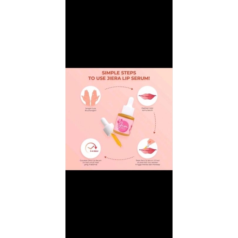 ( BELI 1 DAPAT 2 SERUM ) JIERA LIP SERUM -  Untuk Melembabkan Bibir dan Memerahkan Bibir Halal BPOM