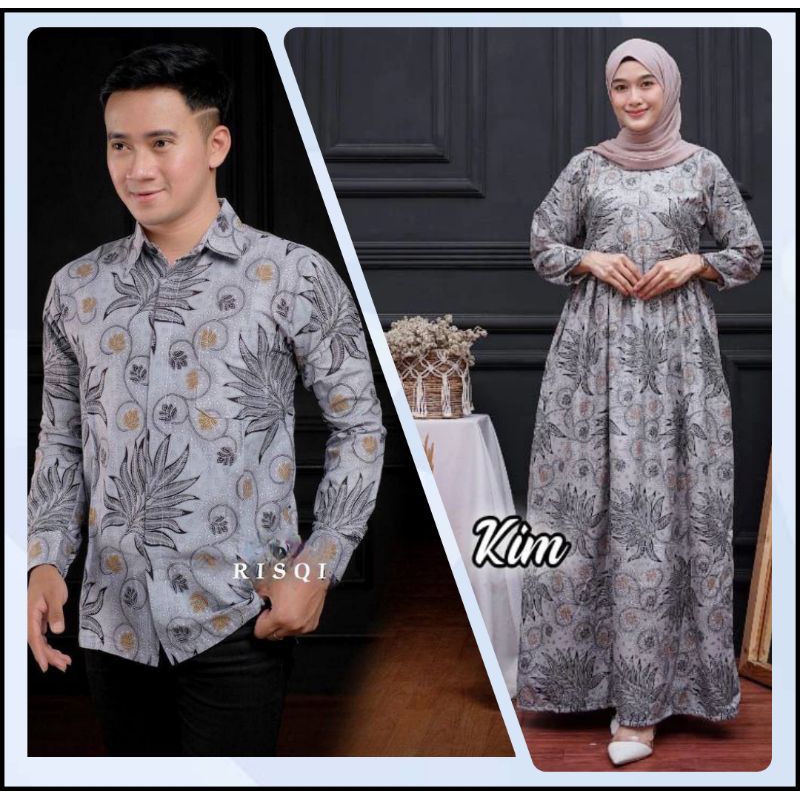 BATIK COUPLE BAJU BATIK COUPLE SUAMI ISTRI BAJU COUPLE KELUARGA MODERN GAMIS WANITA BUSUI BATIK TERB