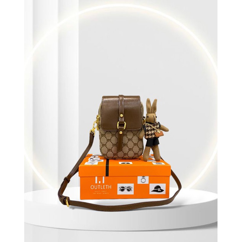 Tas hp wanita fashionable (Inc. gantungan tas boneka + Box)