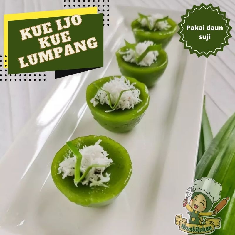 

Kue Ijo / Kue Lumpang (daun suji) (6pcs)