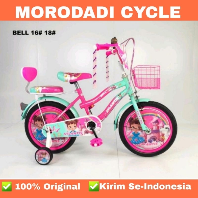 Sepeda Anak Atlantis 16-18 Inc BELL Karakter Mermaid