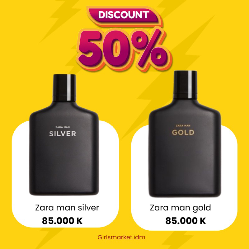 [SUPER SALE] PARFUM ZARA MAN GOLD DAN ZARA MAN SILVER 100 ML
