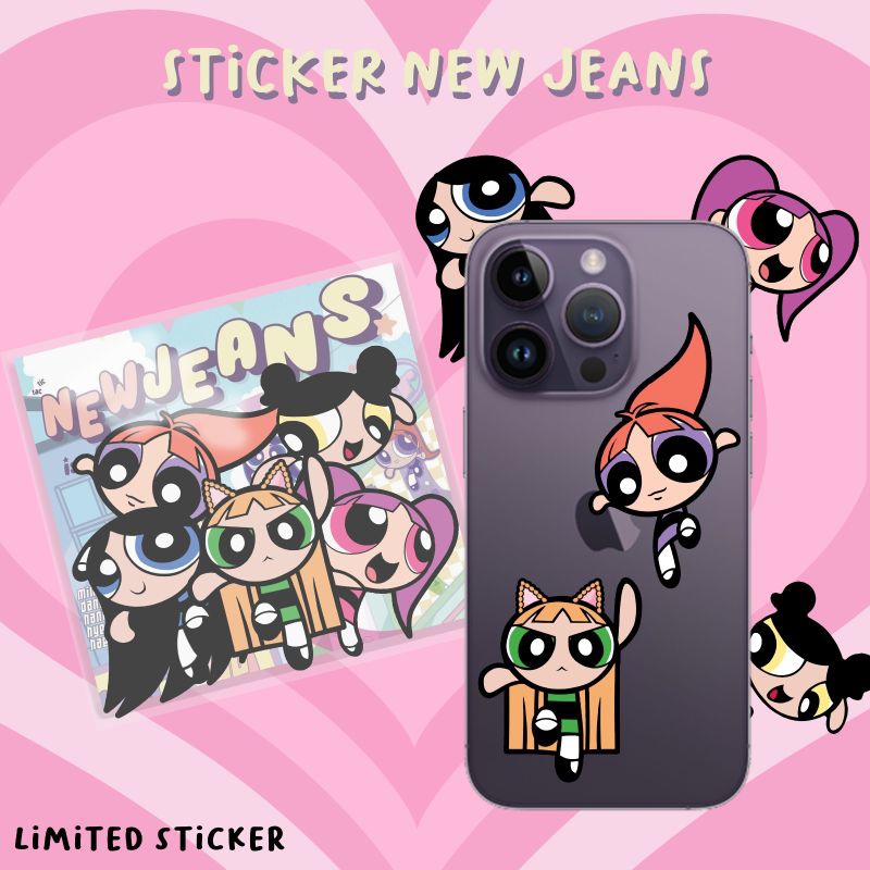 

STICKER NEW JEANS POWER PUFF GIRL/STICKER HP SERBA GUNA