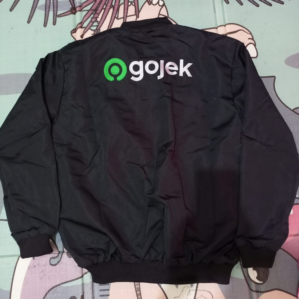 JAKET GOJEK HITAM BOLAK BALIK POLOS READI BIG SIZE 4XL 5XL 6XL