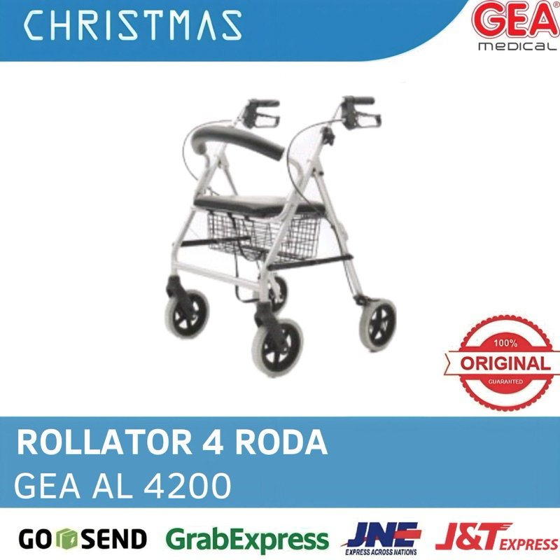 GEA AL 4200 ROLLATOR 4 RODA / ALAT BANTU JALAN WALKER LANSIA AL4200