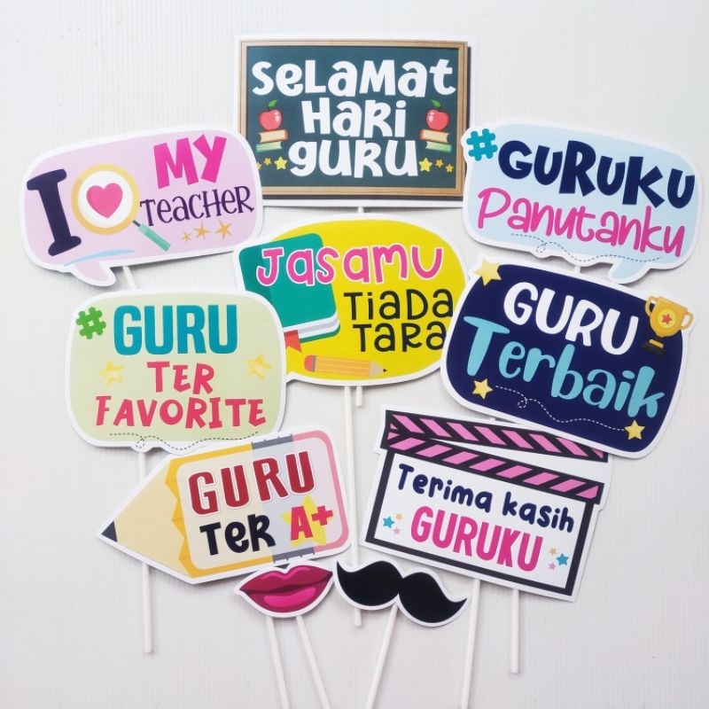 SELAMAT HARI GURU TEACHERS DAY PROPS PHOTOBOOTH AKSESORIS FOTO